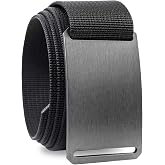 GRIP6 Gunmetal Belt: Durable Belts for Men &amp; Women, Versatile Nylon Tactical Belt for Work, Golf, Casual &amp; Outdoor Use
