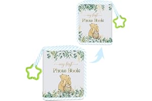 TILLFURU Winnie Toddler Photo Album, My First Family Photo Album for Baby, Pooh Baby Memory Album, Winnie Baby Birthday Albums Gift, My First Photo Book for Newborn Toddler Kids 5.5 x 7 inch