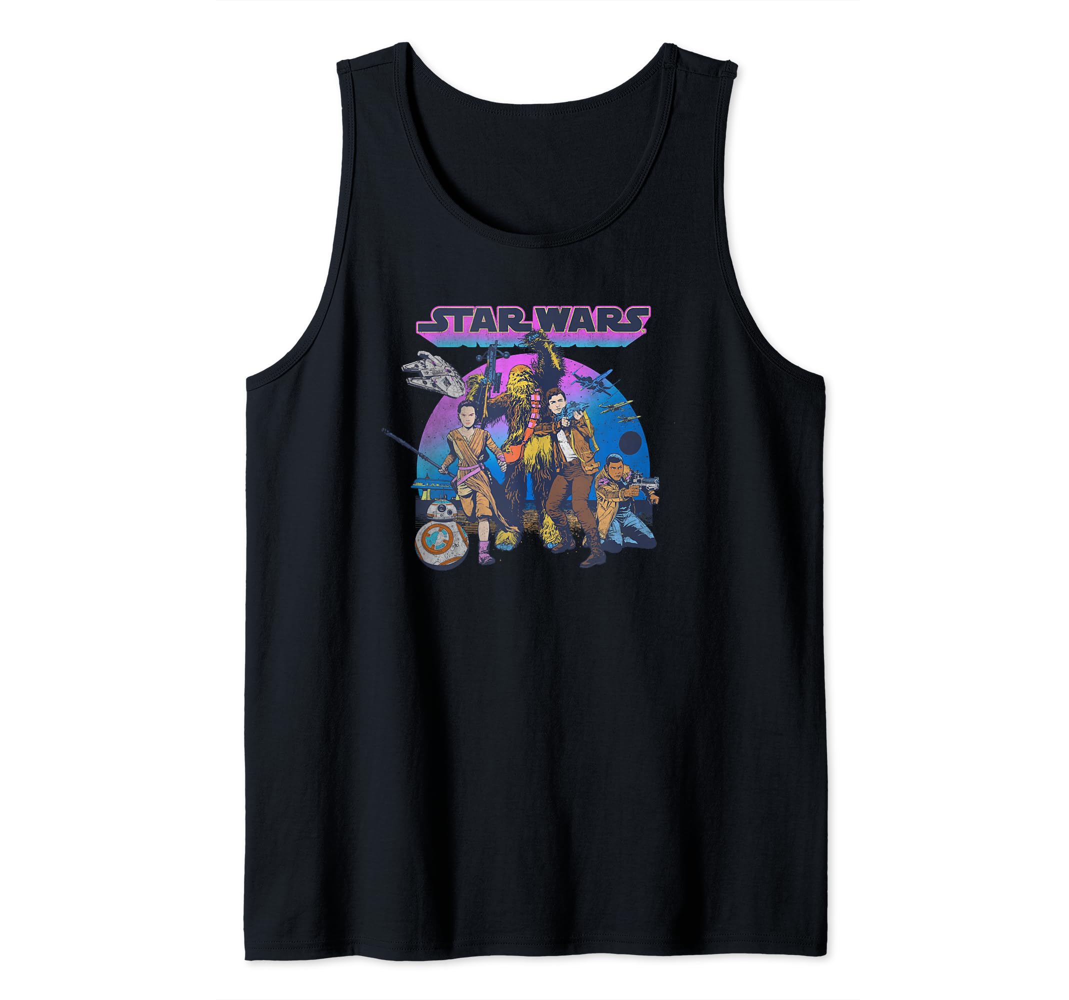 Star Wars Jyn Erso, Han Solo, Chewbacca, Retro Color Tank Top