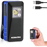 WORKPRO EDC Flashlight Clip-on Light, 500 Lumens Rechargeable Flashlight with Type-C, Magnetic Pocket Light for Working, Cycling, Signaling, Running, Camping, Blue