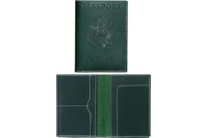 HIFA Leather Passport Holder, Handmade Passport Cover with Card and Ticket Slot - Genuine Leather, Elegant Design, Easy Access - Passport Case, Passport Wallet, Passport Holder