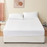 RUIKASI King Fitted Sheet Deep White 40cm Pocket Soft Microfiber view 6