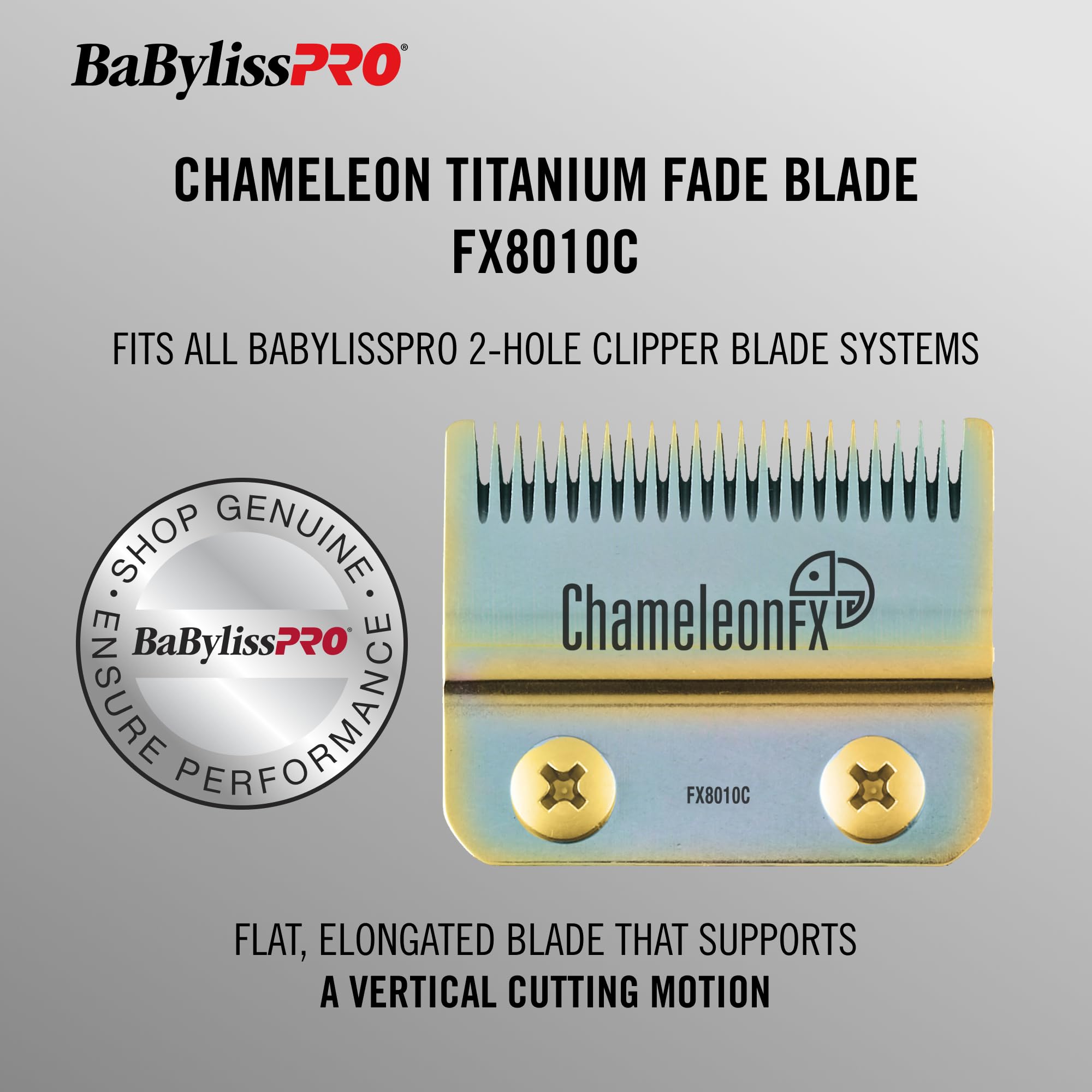 BaBylissPRO Replacement Fade Clipper Blades for FX870, FX825, FX673 Clippers and most 2-hole blade systems