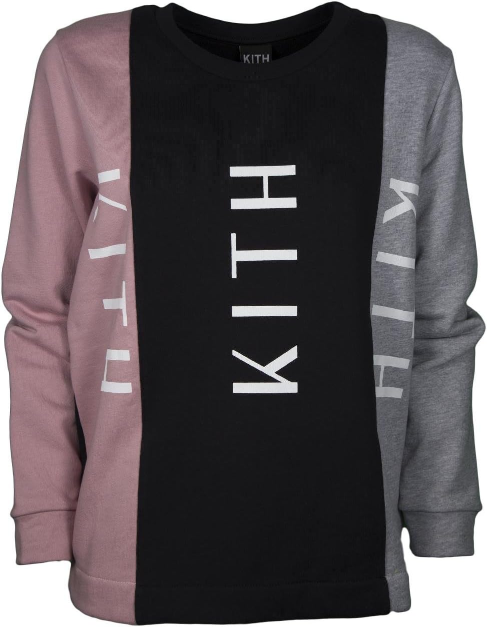 KITH Felpa K127 TRICOLORE GIROCOLLO Con Stampa