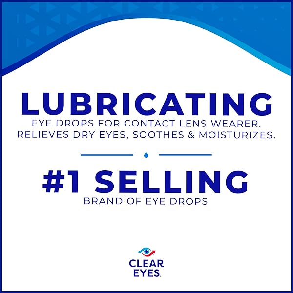 CLEAR EYES CONTACT LENS RELIEF EYE DROPS, 0.5 FL OZ, 3 PACK