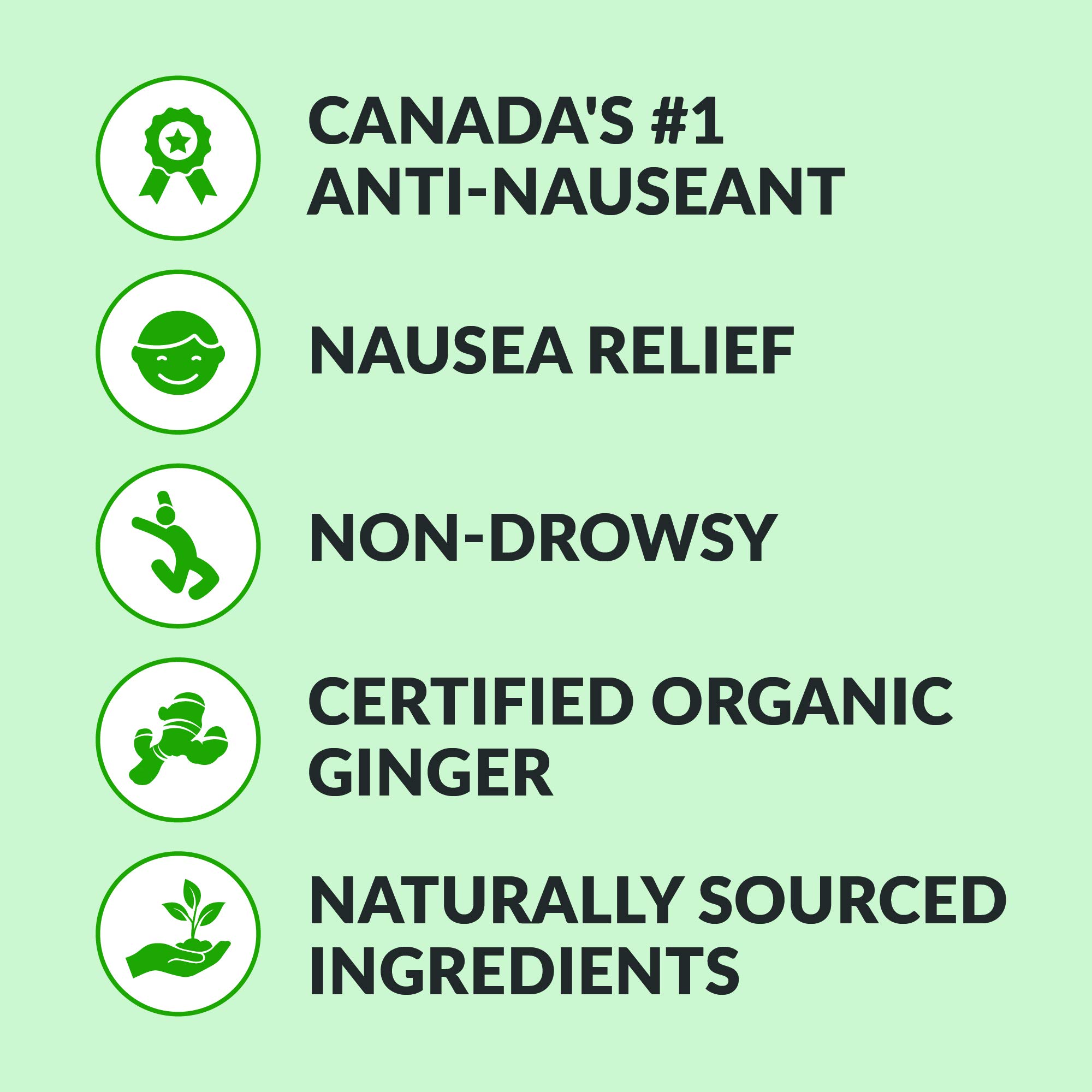 Certified Organic Ginger GRAVOL NATURAL SOURCE (20 Tablets