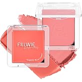 Fillwie Pink Cream &amp; Rose Powder Blush Duo &ndash; Blush Palette for Women | Detachable Blush Palette, Long-wear, Highly Pigmented, Buildable Color, Multi-use for Natural/Bold Looks, Magnetic Refillable