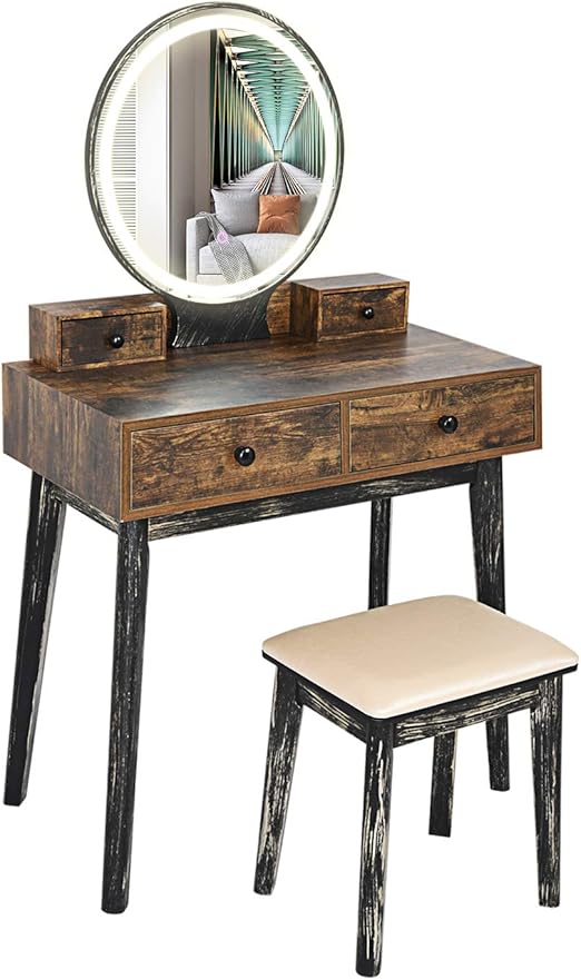 dark wood dressing table