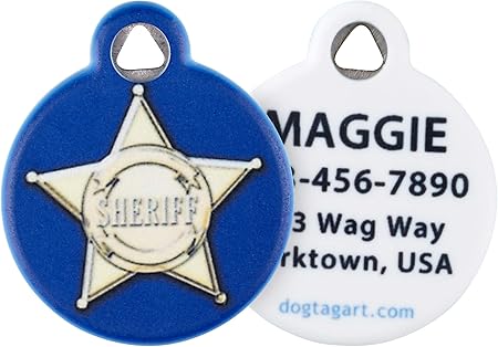 sheriff star dog tag