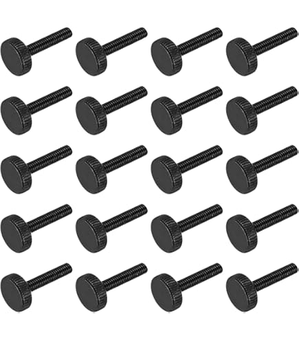 Uxcell Knurled Thumb Nuts, 8Pcs M5 Carbon Steel Nut High Head Through Hole, Silver - View #11