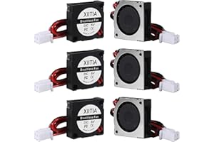 XIITIA 6pcs DC 20mm Fan 5V 2006/20x20x6mm Sleeve Bearings Brushless DC Cooling Blower Fan with 2 Pin Terminal for 3D Printer Parts
