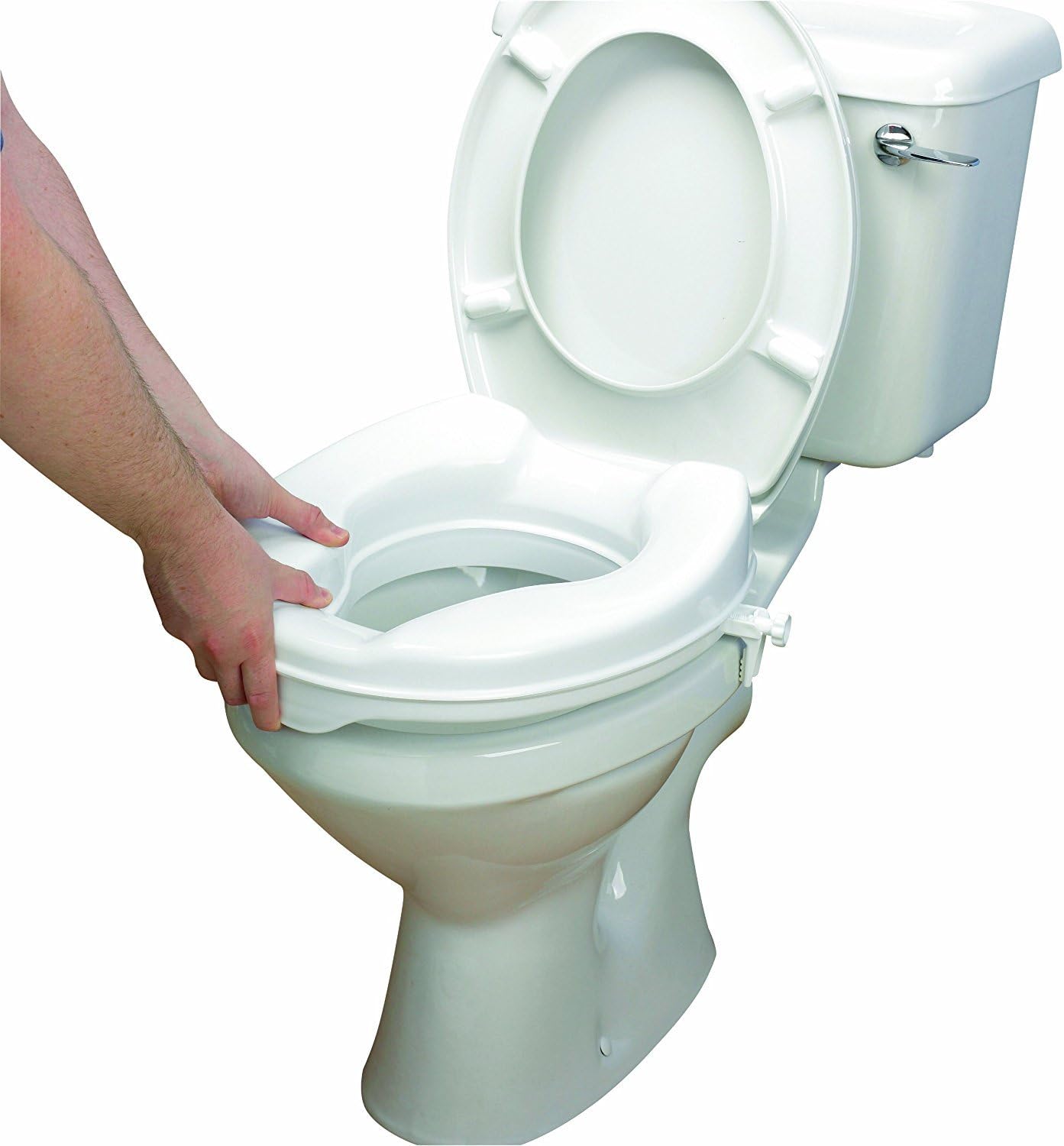 Homecraft Raised Toilet Seat 4 Inch (10 cm), Toilet Riser for Elderly Disabled and Post Surgery Recovery, Lightweight - Image 4
