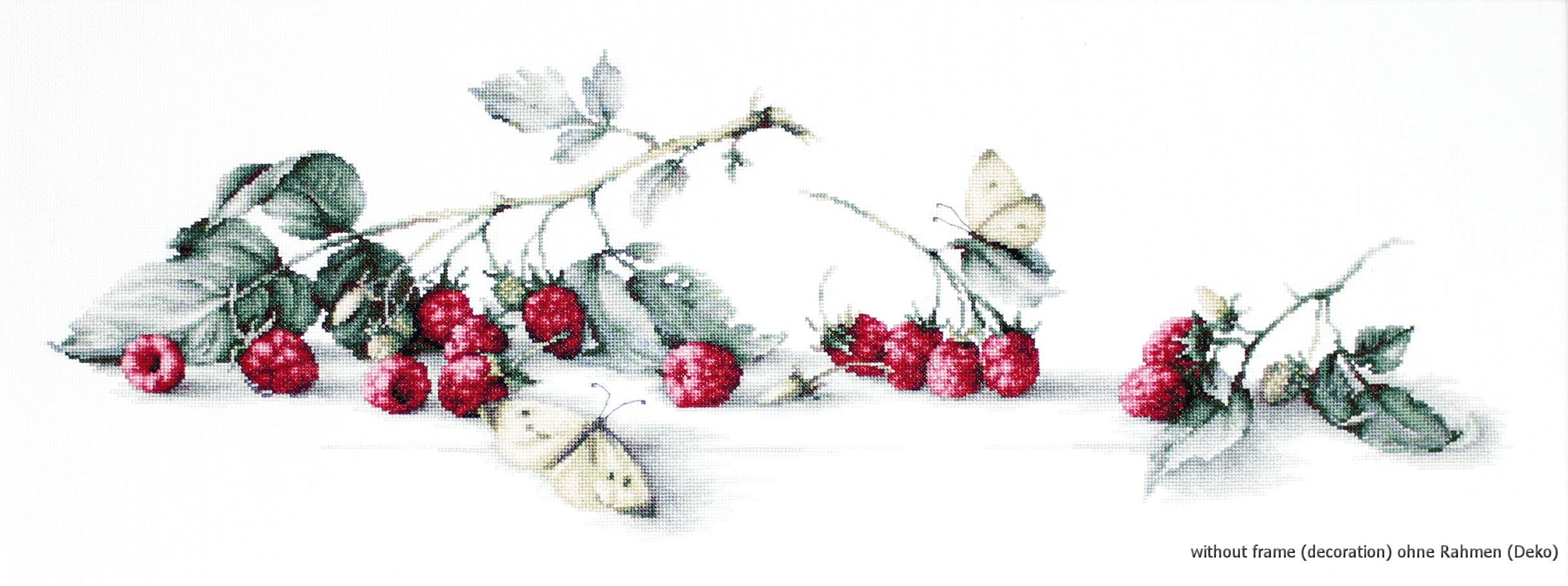 Luca-S Raspberries Counted Cross Stitch Kit, Pack of 1