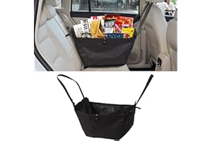 ECOSHIRE Car Seat Organizer - Large Capacity Passenger Seat Storage Travel Bag, Portable, Foldable and Collapsible Miscellaneous Car Hanging Bag, Shopping Shoulder Bag, Reusable Tote with Drawstrings