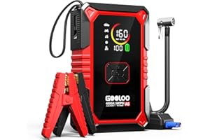GOOLOO A5 Jump Starter with Air Compressor, 4000A Car Battery Jump Starter (All Gas/10.0L Diesel) with 160PSI Tire Inflator Auto-Off, 45W Output Power Bank, 12V Jump Box Car Jumper Starter Portable