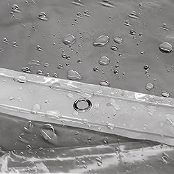 Barossa Design Clear Black Stall Shower Curtain