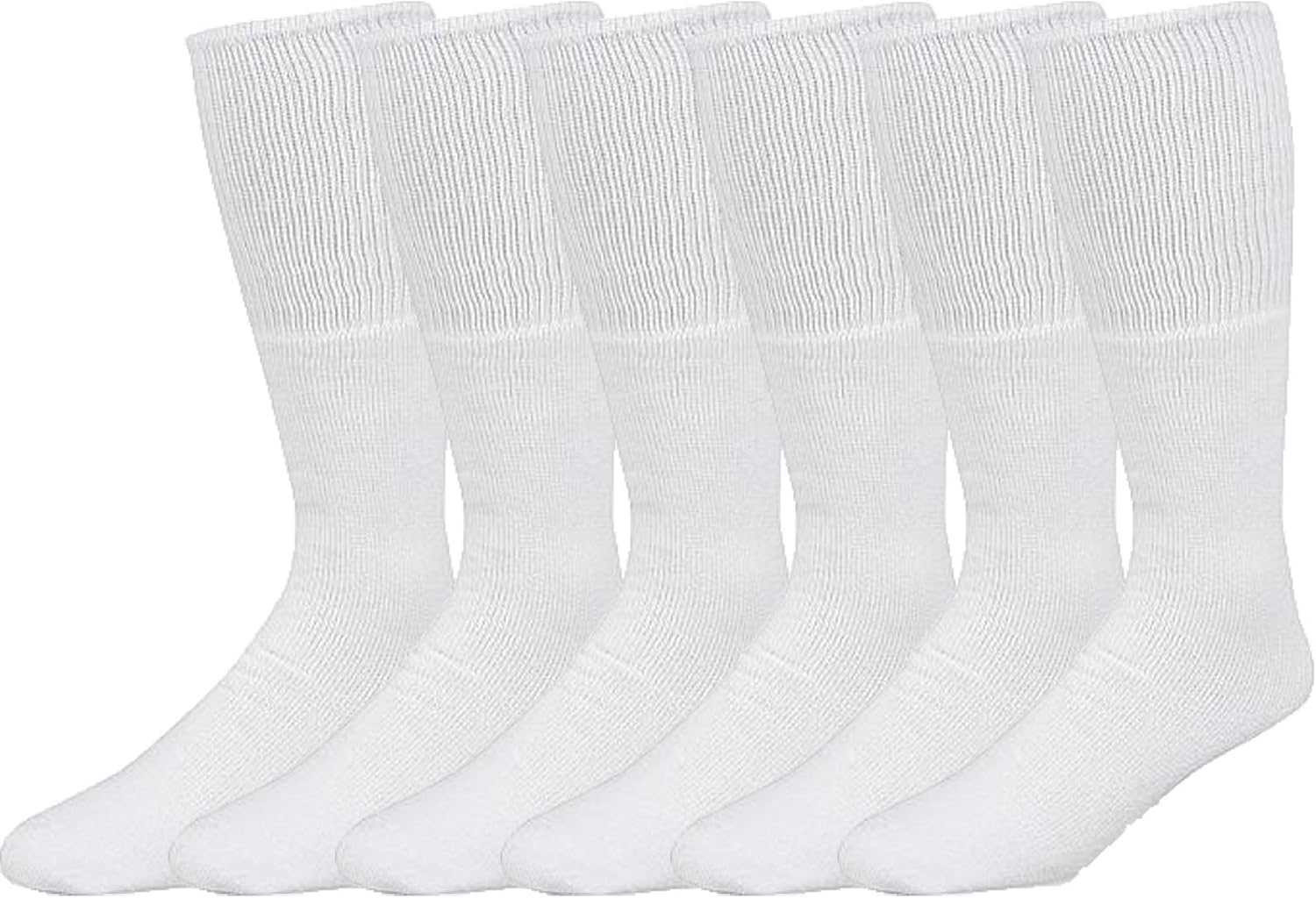 Men's 6 Pack Cotton Mid Calf Tube Socks 915 (Shoe Size 6