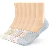 BIVOLU Womens Low Cut Thin Breathable Cotton Sock with Cushion Non Slip Comfortable Causal No Show Socks for Women Solid Liner Flats Socks 6 pack