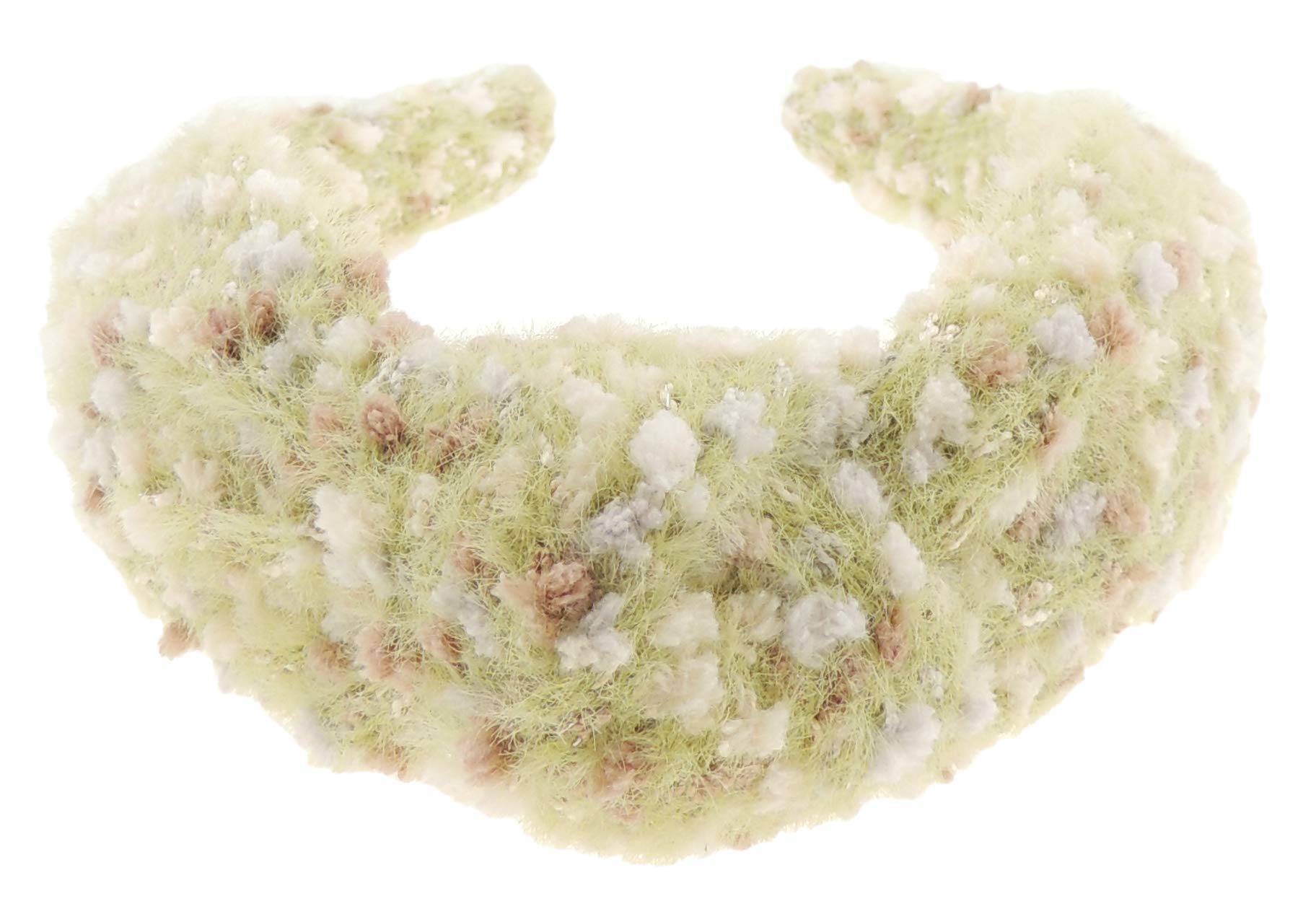 Womens Girls Soft Chunky Boucle Tweedy Wool Look Top Knot Twist Wide Thick Fashion Formal Evening Boho Vintage Headband Alice Band Hair Hairband Christmas Birthday Wedding Guest Bridesmaid (Mint)