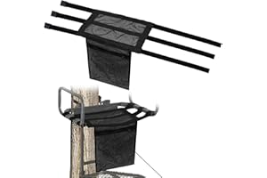 MOFUIRY Universal Tree Stand Seat Replacement with Pocket, 16 X 12Inch Lightweight Replacement Treestand Seat with Adjustable Strap Hunting Accessories Fits All Ladder Stand, Works On Climbing Treestands