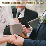 Thinp His and Hers Wedding Vow Books with Gold Foil - Black & White view 7