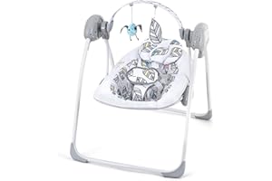 ASKCAT Baby Swing,Baby Swings for Infants,Easy-Fold Infant Swing with Adaptable Speed,Music,Timing,Portable Baby Swing Indoor/Outdoor,Baby Swing for Babies 0-6 Months 6-20 lbs White