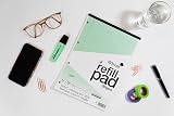 Silvine A4 Green Paper Dyslexia Refill Pad 100 Pages Lined Margin view 6