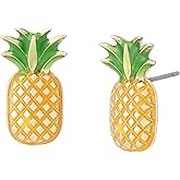 Betsey Johnson Women's Betsey's Backyard Pineapple Stud Earrings