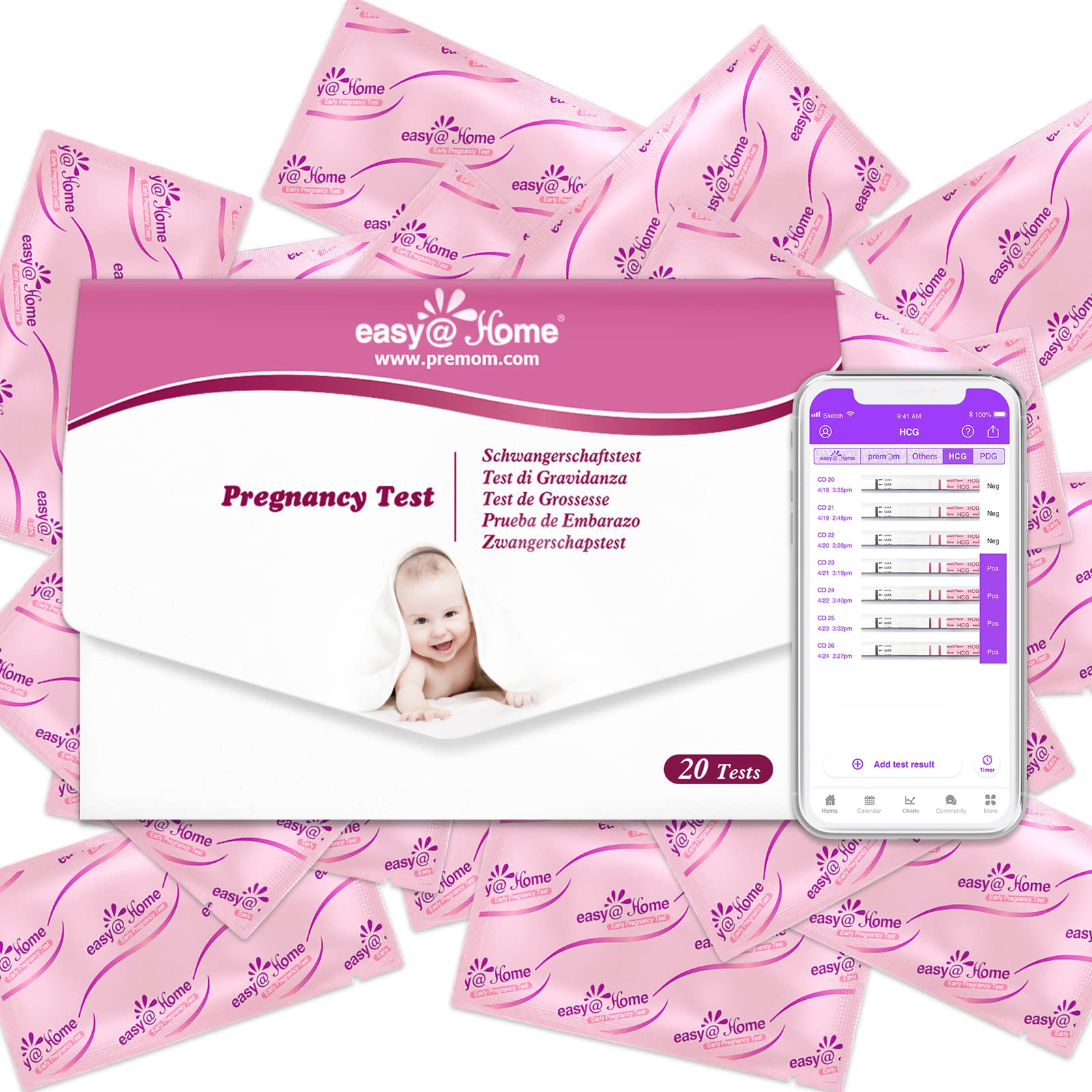 Mua EasyHome 20 x Pregnancy Test Early Test 10 mIU/ml, Sensitive Early