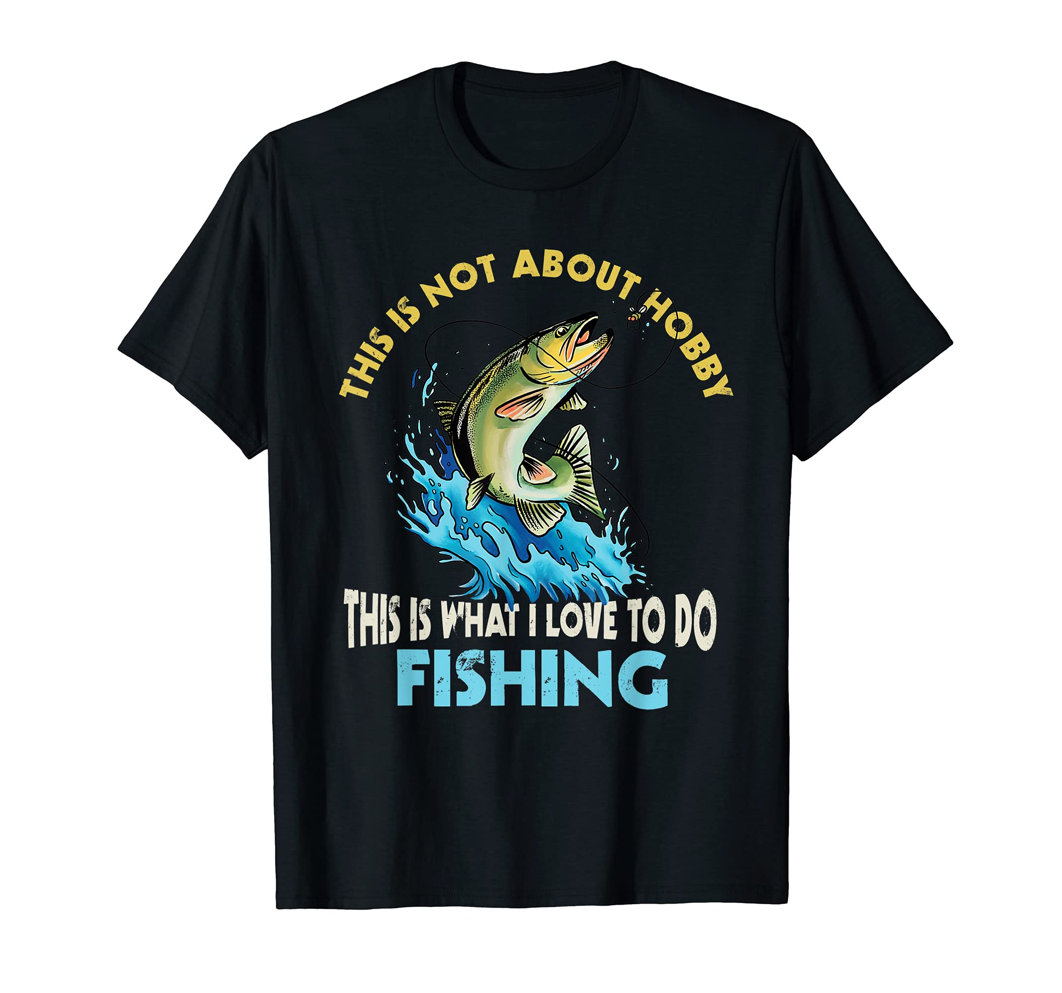 Great Fisherman Saying Angler Design With Fish And Bait T-Shirt