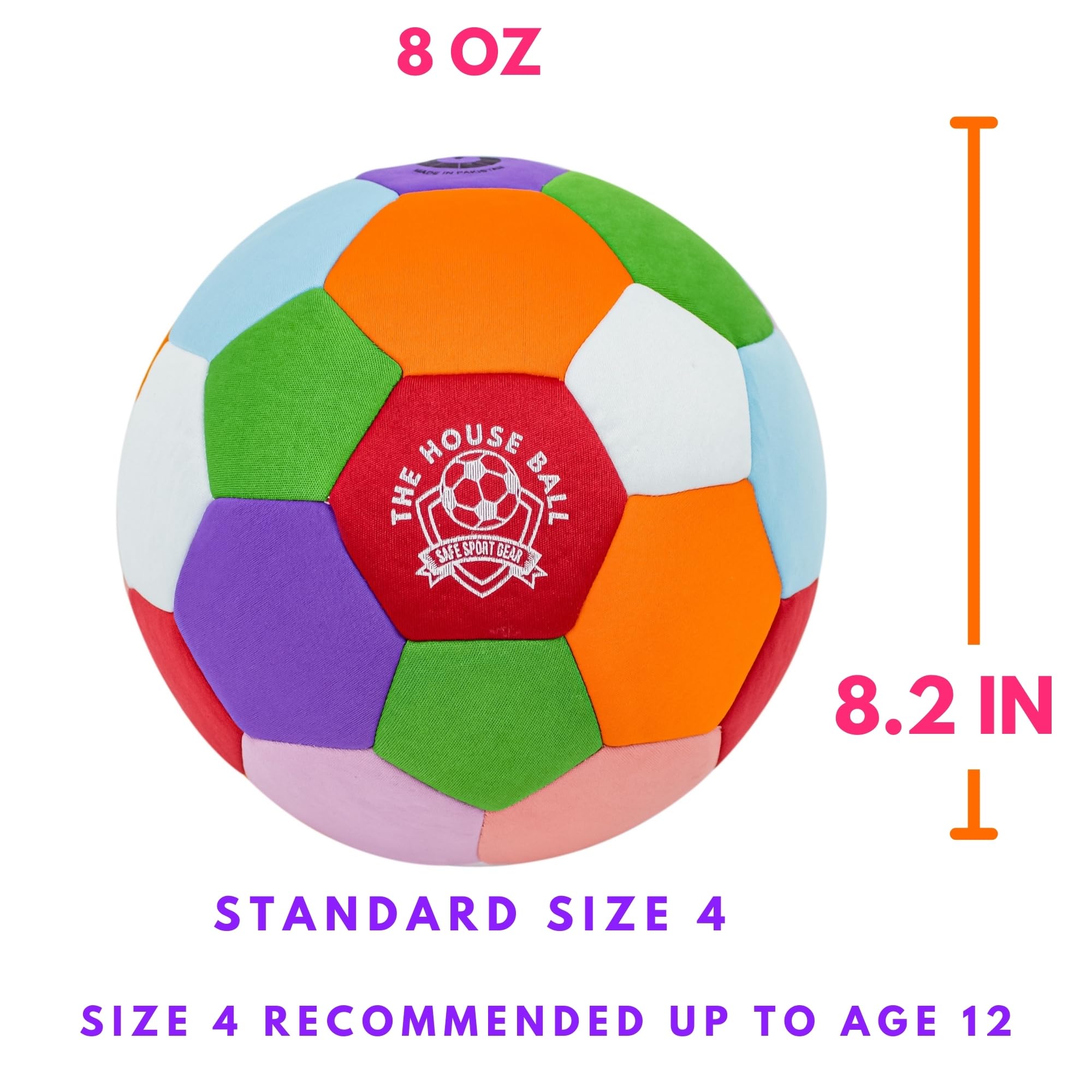 The House Ball - The Original Soft and Safe Indoor Soccer Ball Size 4 Created for Inside Your Home and Yard - Fun Soccer Gift - Perfect Kids Soccer Ball
