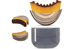 PUUR HOUSE Lymphatic Contour Face Brush-Facial Dry Brush-Lymphatic Drainage Massager,Soft Dry Brushing Beauty Tool for Jawline, Chin & Facial Sculpting Designed to Fit Precisely and Relieve Fatigue