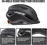 LEPESFON Bike Helmet Adjustable Lightweight 56-61cm with Visor view 4