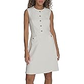 Tommy Hilfiger Womens Pocketed Sleeveless Fit and Flare Dress