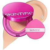 SKINTIFIC Pink Glow Cushion Foundation #03 Petal| Medium Coverage, Natural Dewy Glow Finish, Moisturizing for Dry Skin, Lightweight, Long-Lasting & Oxidation-Resistant