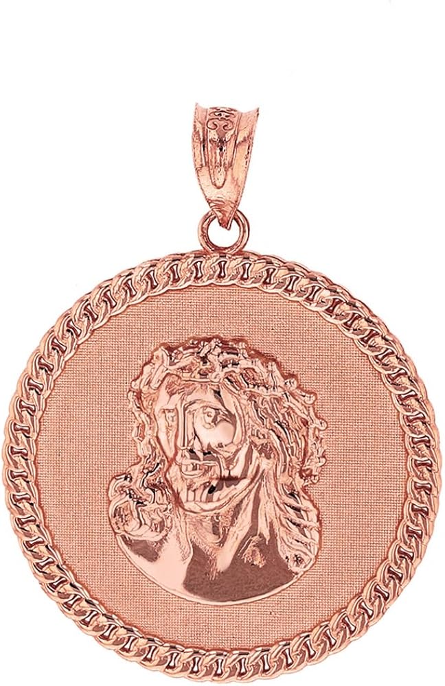 thumbnail image 2 of 10k Rose Gold Floral Cross Pendant - Dainty Religious Necklace Charm, Handmade In USA 2 of 12