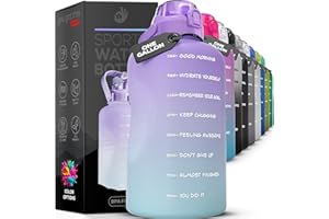 YOU GOT THIS LIVING Motivational Water Bottle with Straw & Handle,One Gallon Water Bottle 128 oz/3.8L,Reusable Water Jug, Achieve All-Day Hydration SpillProof, BPA FREE