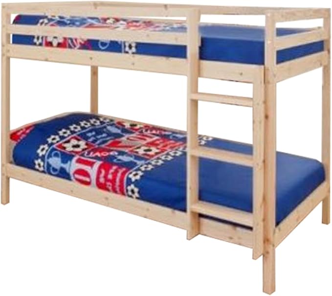 Comfy Living 2ft6 Shorty Childrens Bunk Bed in Pine with 2 Basic Budget