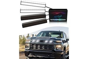 OKLSG LED Grill Lights for Chevy Silverado 2014-2024 2025 Grille Lights Front Grille Trims Silverado 1500 2500 3500 Accessories White