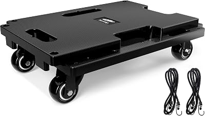 Ronlap Furniture Dolly with 4 Wheels 150 kg Capacity Black
