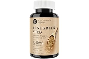 Neurogan Fenugreek Capsules - 1000 MG Per Serving, 60 Ct - Fenugreek Seed + 3% Trigonelline Capsules - Digestive Comfort & Wellness Seeds Extract Supplements for Men & Women