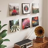 Lifewit Floating Shelves for Vinyl Records 6 Pack 12 inch Clear Acrylic Wall view 2