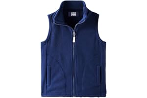 LittleSpring Boys Girls Fleece Vest Sleeveless Jacket Full-Zip Fall Winter Warm Outerwear