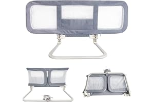 DEYGIA Bed Rail For Toddlers, Extra Long 41.3'' Baby Bed Rail Guard For Kids, 180° Up Side Down Foldable Portable Bed Fence, Infants Bed Guardrail For Travelling Hotel, Home, Full Twin Queen King Mattress