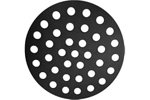 Quantfire 9" Round Cast Iron Fire Grate,BBQ High Heat Charcoal Plate for Large Big Green Egg Fire Grate,Bottom Grate Grill Parts Charcoal Grate Replacement Big Green Egg Accessories