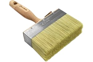ROLLINGDOG 5.5" Deck Stain Brush - Wood Handle Large Paint Brush Applicator for Wall, Wood, Fence, Floor Painting