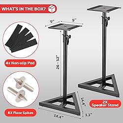 Pyle Speaker Stand Pair of Sound - Play 1 and 3