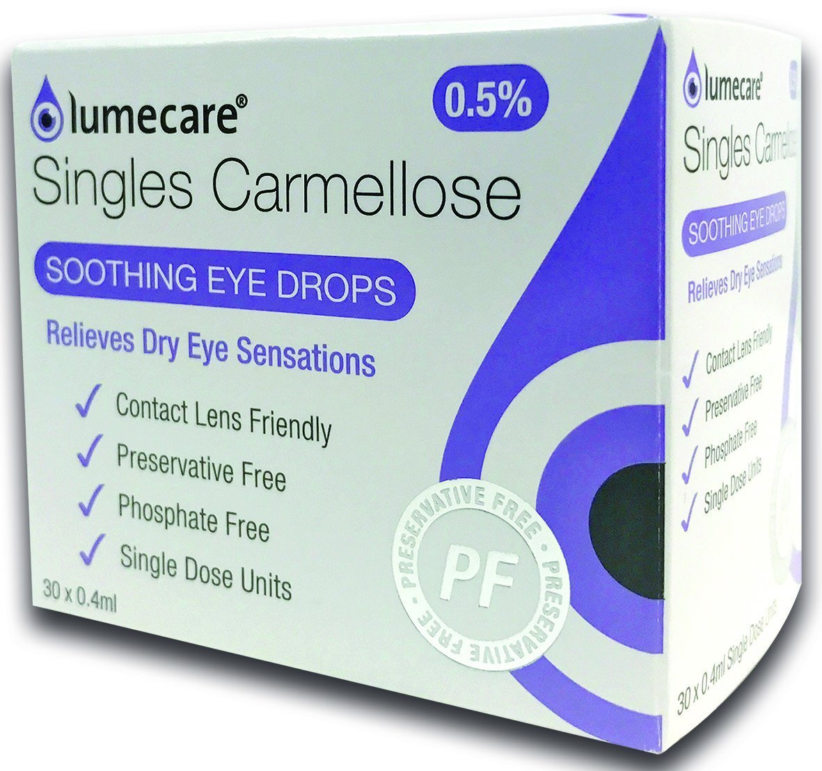 Lumecare Singles carmellose Soothing Eye Drops - Preservative Free