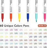 Shuttle Art 60 Colors Permanent Markers Fine Point Assorted view 3