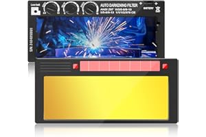 PHABCF 2x4 Auto Darkening Welding Lens, [Gold] Shade 5-13, Using True Color Technology, Solar Charging Welding Lens, Suitable for Standard Welding Covers and Welding Helmets Instead of Welding Lens